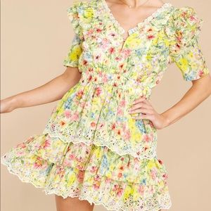 LIKE NEW Love Shack Fancy Aldina Rainbow Skies Dress